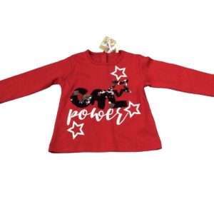 Maglietta Manica Lunga Bambina Rosso Dodipetto