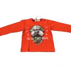 Maglietta Manica Lunga Bambino Arancione EMC