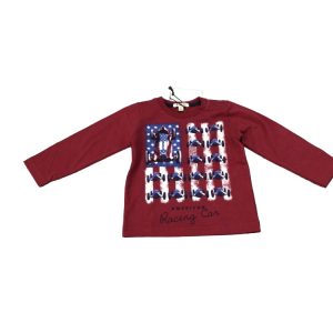 Maglietta Manica Lunga Bambino Bordeaux EMC