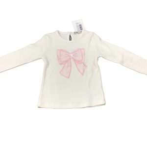 Maglietta Manica Lunga Bianco con fiocco EMC