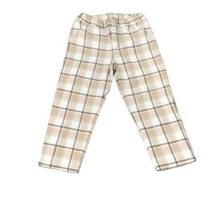 Pantalone a Quadri Bianco e Beige Bimba EMC
