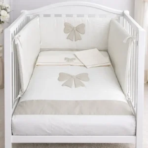 Set 6 Pezzi Coordinato Fiocco Lettino Neonato Paracolpi