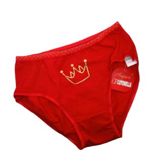 Slip Bimba Rosso Corona Cotonella